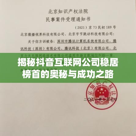 揭秘抖音互联网公司稳居榜首的奥秘与成功之路