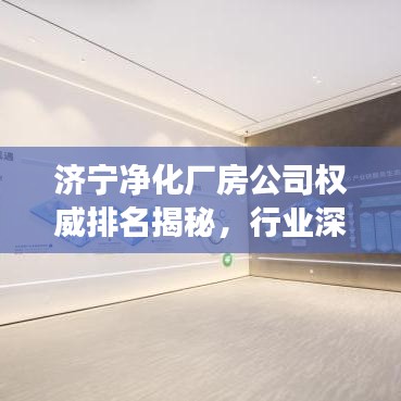 济宁净化厂房公司权威排名揭秘，行业深度洞察报告