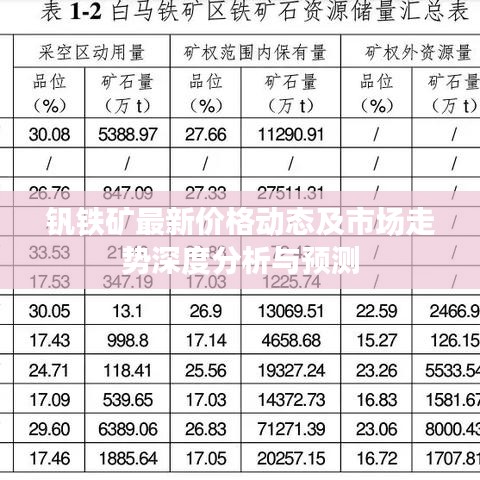钒铁矿最新价格动态及市场走势深度分析与预测