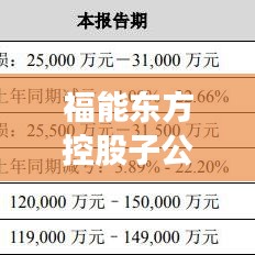 福能东方控股子公司排名及行业地位分析