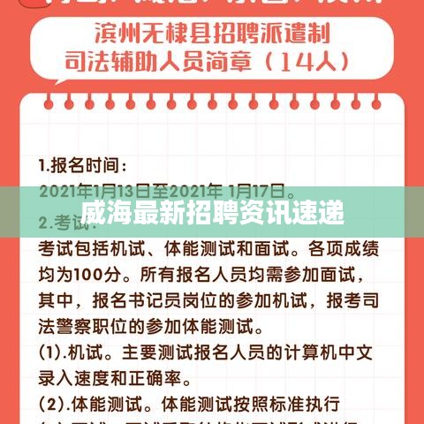 威海最新招聘资讯速递