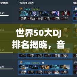 世界50大DJ排名揭晓，音乐之夜熠熠生辉的璀璨星辰