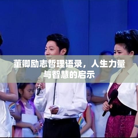 董卿励志哲理语录，人生力量与智慧的启示