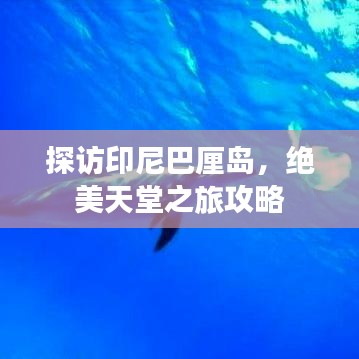 探访印尼巴厘岛，绝美天堂之旅攻略