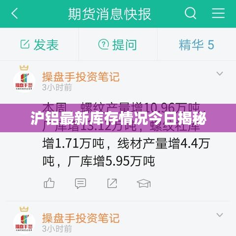 沪铝最新库存情况今日揭秘