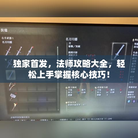 独家首发，法师攻略大全，轻松上手掌握核心技巧！