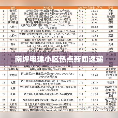 南坪电建小区热点新闻速递