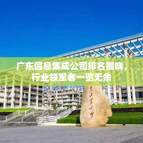 广东信息集成公司排名揭晓，行业领军者一览无余