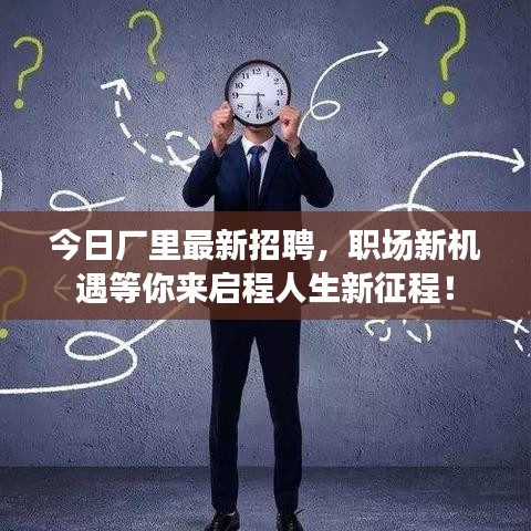 今日厂里最新招聘，职场新机遇等你来启程人生新征程！