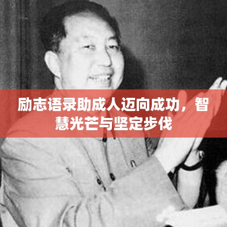励志语录助成人迈向成功，智慧光芒与坚定步伐