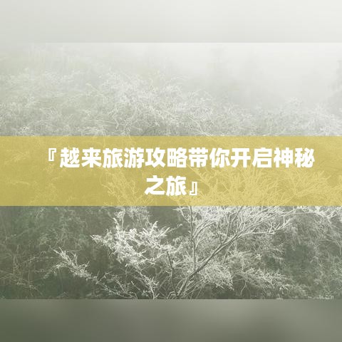 『越来旅游攻略带你开启神秘之旅』