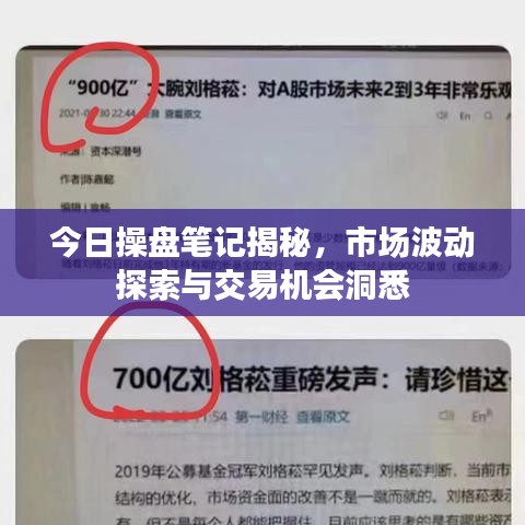 今日操盘笔记揭秘，市场波动探索与交易机会洞悉