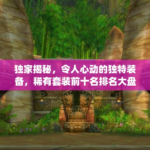 独家揭秘，令人心动的独特装备，稀有套装前十名排名大盘点！