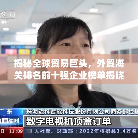 揭秘全球贸易巨头，外贸海关排名前十强企业榜单揭晓！