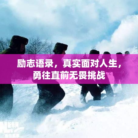 励志语录，真实面对人生，勇往直前无畏挑战
