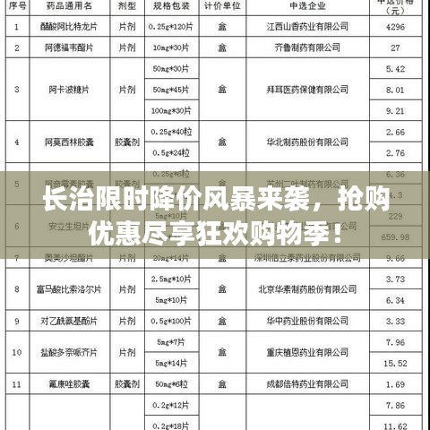 长治限时降价风暴来袭，抢购优惠尽享狂欢购物季！