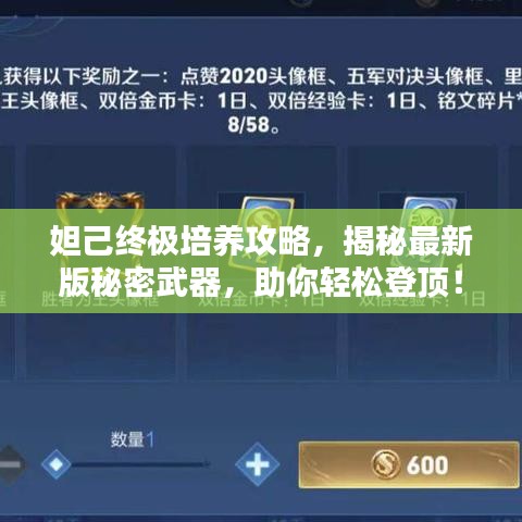 妲己终极培养攻略，揭秘最新版秘密武器，助你轻松登顶！