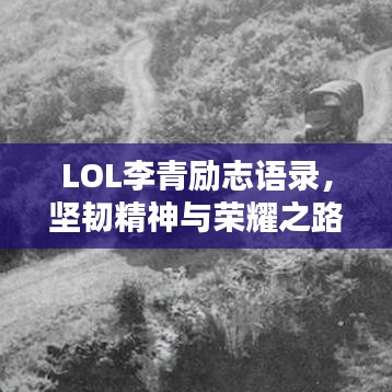 LOL李青励志语录，坚韧精神与荣耀之路的篇章