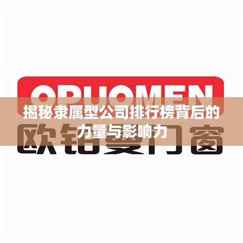 揭秘隶属型公司排行榜背后的力量与影响力