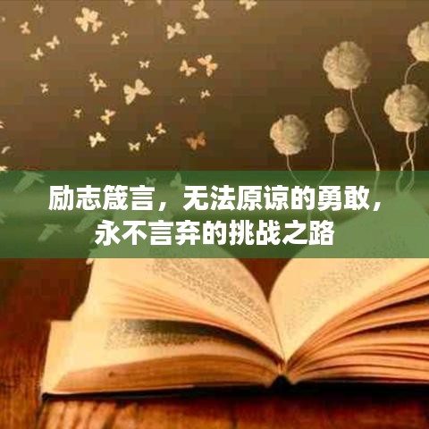 励志箴言，无法原谅的勇敢，永不言弃的挑战之路
